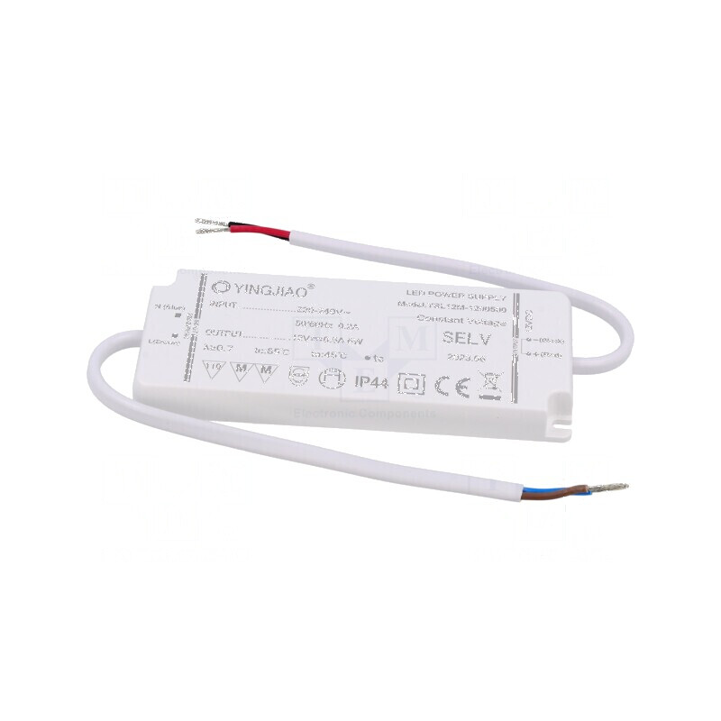 Alimentator LED 6W 12VDC 500mA IP44 220-240VAC | Electronic-mag.ro | Componente Electronice