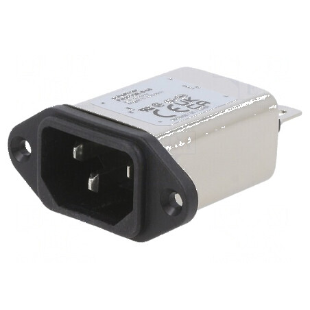 Conector alimentare AC C14 soclu tată 6A 250VAC | Electronic-mag.ro | Componente Electronice