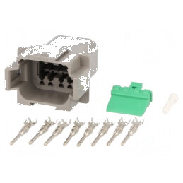 Conector cablu-cablu mufă tată DT 8 PIN crimpat | Electronic-mag.ro | Componente Electronice