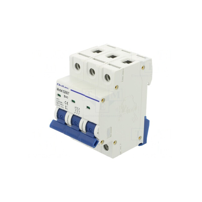 Întrerupător de supracurent 40A Poli 3 DIN IP20 | Electronic-mag.ro | Componente Electronice