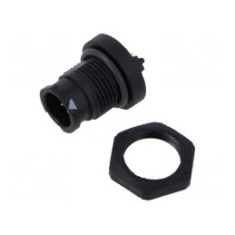 Conector circular soclu tată drept THT plastic IP68 X-Lok | Electronic-mag.ro | Componente Electronice