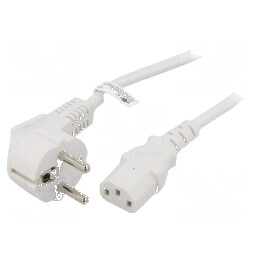 Cablu CEE 7/7 ştecăr unghi, IEC C13 mamă, 2,5m PVC | Electronic-mag.ro | Componente Electronice