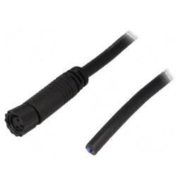 Conector M8 2m mamă PIN 3 cu manşon şi cabluri | Electronic-mag.ro | Componente Electronice