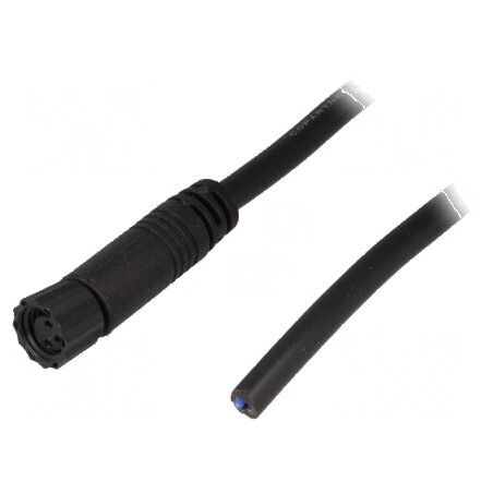 Conector M8 2m mamă PIN 3 cu manşon şi cabluri | Electronic-mag.ro | Componente Electronice
