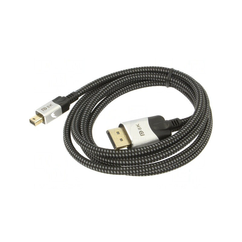 Cablu DisplayPort 1.4 HDCP 2.2 2m Negru Textil | Electronic-mag.ro | Componente Electronice