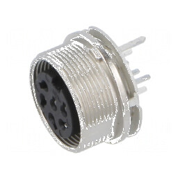 Conector M16 Soclu Mamă THT PIN 6 5A 150V Drept IP40 | Electronic-mag.ro | Componente Electronice