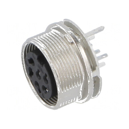 Conector M16 Soclu Mamă THT PIN 6 5A 150V Drept IP40 | Electronic-mag.ro | Componente Electronice