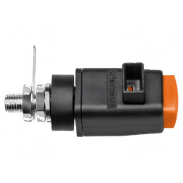 Clemă laborator portocalie 300VDC 16A nichel înşurubare | Electronic-mag.ro | Componente Electronice