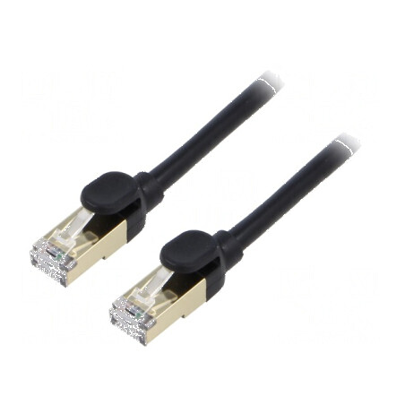 Patch cord F/UTP 5m 28AWG cu PVC negru | Electronic-mag.ro | Componente Electronice