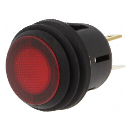 Comutator apăsare Poz 2 SPST 20A 14VDC roşu | Electronic-mag.ro | Componente Electronice