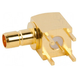 Conector Mini SMB Soclu Tată 90° 75Ω THT pentru PCB | Electronic-mag.ro | Componente Electronice