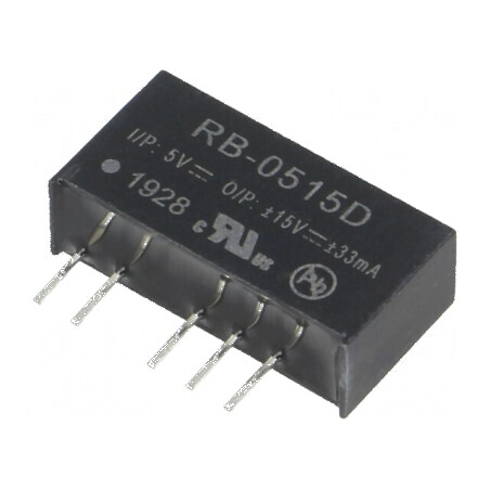 Convertor DC/DC 1W 4,5-5,5V la 15VDC și -15VDC | Electronic-mag.ro | Componente Electronice