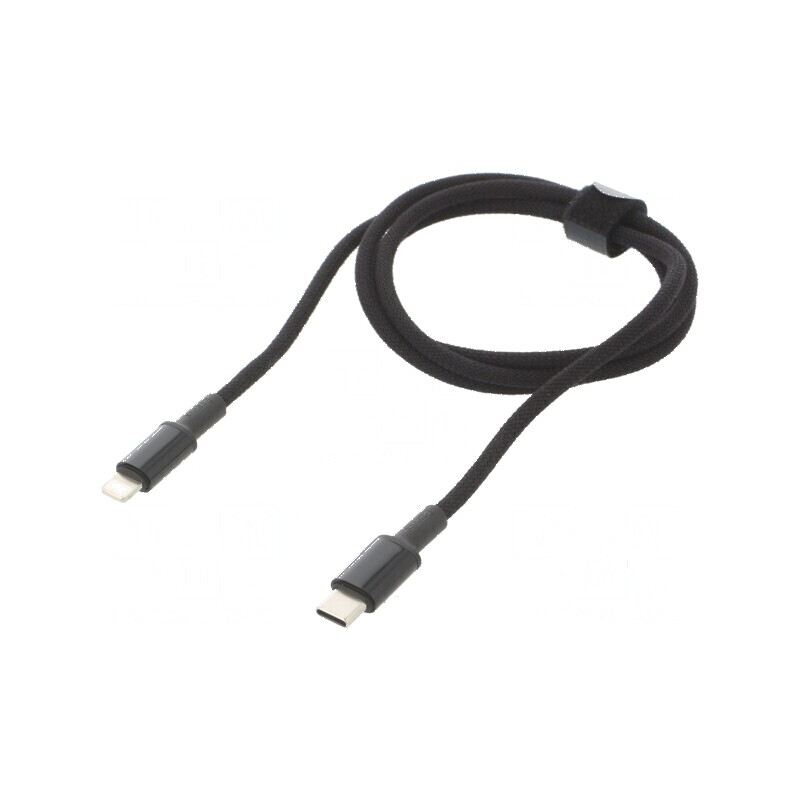 Cablu USB 2.0 Apple Lightning și USB C 1m 20W negru | Electronic-mag.ro | Componente Electronice Cablu USB 2.0 Apple Lightning și USB C 1m 20W negru | Electronic-mag.ro | Componente Electronice