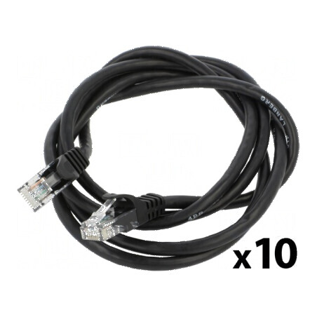 Cablu Patch U/UTP 6 litat CCA PVC negru 1,5m 26AWG | Electronic-mag.ro | Componente Electronice