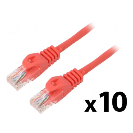 Cablul de rețea U/UTP 6 litat CCA PVC roșu 1,5m 26AWG 8 Fire | Electronic-mag.ro | Componente Electronice