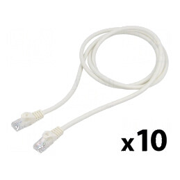 Patch cord U/UTP 6 litat CCA PVC alb 1,5m 26AWG | Electronic-mag.ro | Componente Electronice