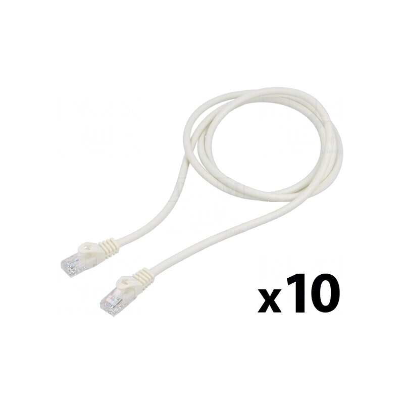Patch cord U/UTP 6 litat CCA PVC alb 1,5m 26AWG | Electronic-mag.ro | Componente Electronice