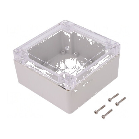 Carcasă universală 120mm x 120mm x 60mm cu bucșă din alamă | Electronic-mag.ro | Componente Electronice
