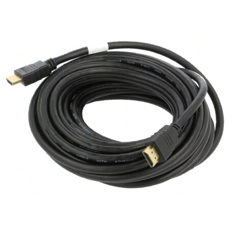Cablu HDMI 1.4 10m negru PVC cu mufă la ambele capete | Electronic-mag.ro | Componente Electronice