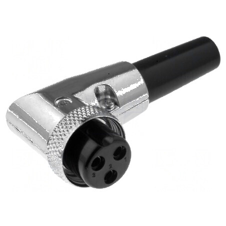 Conector microfon mufa mamă PIN 3 cablu 6mm | Electronic-mag.ro | Componente Electronice