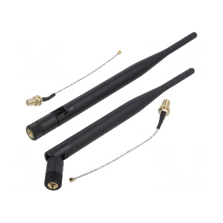 Antenă SMA neagră 50W 2,4-2,5GHz 5,1-5,8GHz 50Ω 5dBi | Electronic-mag.ro | Componente Electronice