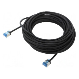 Cablu patch U/FTP 6a 10m LSZH negru 32AWG -20÷75°C | Electronic-mag.ro | Componente Electronice