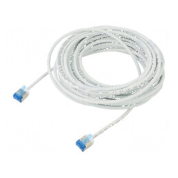 Patch cord U/FTP 6a 10m alb LSZH 32AWG | Electronic-mag.ro | Componente Electronice