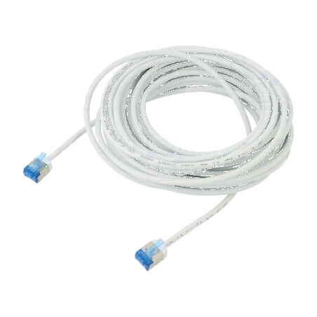 Patch cord U/FTP 6a 10m alb LSZH 32AWG | Electronic-mag.ro | Componente Electronice