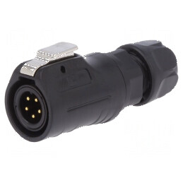 Conector circular mufă 12 02 tată PIN 5 aurit 5A | Electronic-mag.ro | Componente Electronice