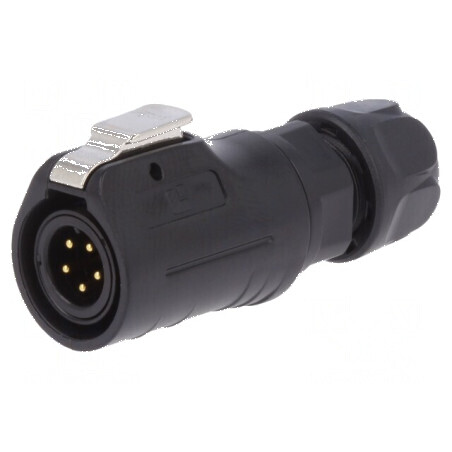 Conector circular mufă 12 02 tată PIN 5 aurit 5A | Electronic-mag.ro | Componente Electronice