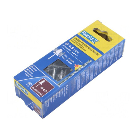 Diblu aluminiu 4,8mm x 12mm, 50 bucati | Electronic-mag.ro | Componente Electronice