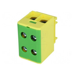 Term. îmbinare şine 1,5-50mm2 4 borne galben-verde | Electronic-mag.ro | Componente Electronice