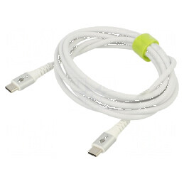 Cablu USB 2.0 USB-C 2m alb 0,48Gbps | Electronic-mag.ro | Componente Electronice