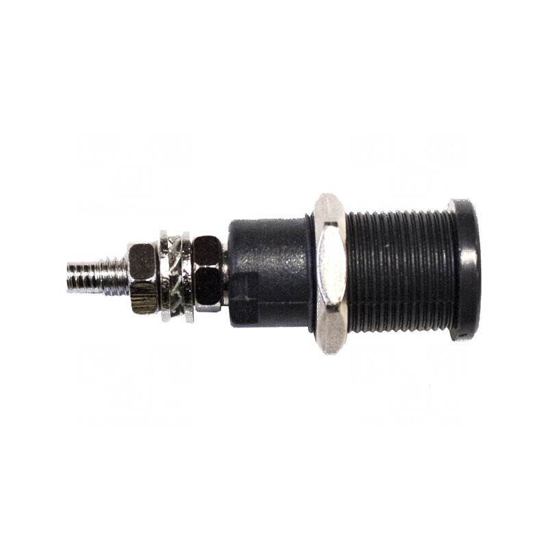 Conector banană 4mm soclu 45A 600V 1kV negru nichelat 39mm | Electronic-mag.ro | Componente Electronice Conector banană 4mm soclu 45A 600V 1kV negru nichelat 39mm | Electronic-mag.ro | Componente Electronice