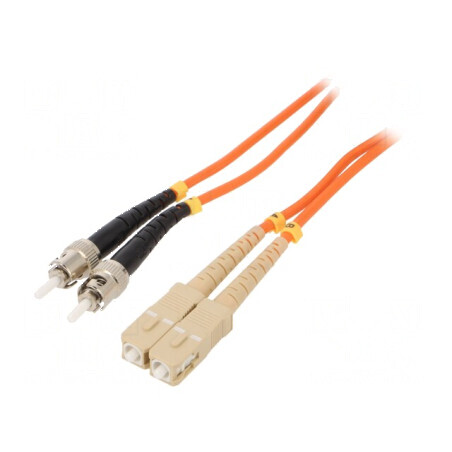 Patch cord fibră OM2 SC/UPC ST/UPC 1m portocalie | Electronic-mag.ro | Componente Electronice