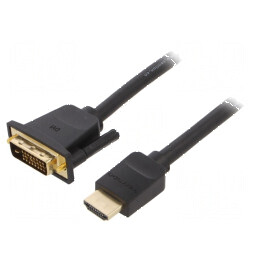 Cablu DVI-D la HDMI 5m negru 30AWG PVC | Electronic-mag.ro | Componente Electronice
