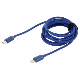 Cablu USB 2.0 USB C 2m albastru 100W | Electronic-mag.ro | Componente Electronice