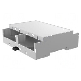 Carcasă pentru şină DIN 90mm x 106,2mm x 32mm gri Nr.mod: 6 | Electronic-mag.ro | Componente Electronice
