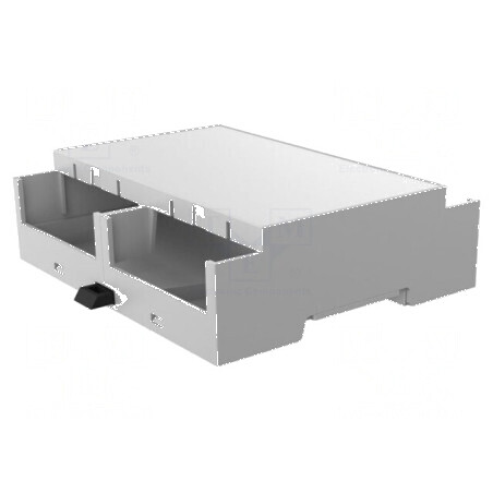 Carcasă pentru şină DIN 90mm x 106,2mm x 32mm gri Nr.mod: 6 | Electronic-mag.ro | Componente Electronice