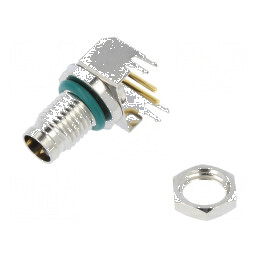 Conector M8 tată PIN 2 unghi 90° pentru PCB 4A IP68 | Electronic-mag.ro | Componente Electronice