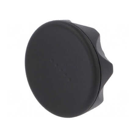 Buton de reglare tehnopolimer PA Ø 56mm H 29mm capac negru | Electronic-mag.ro | Componente Electronice