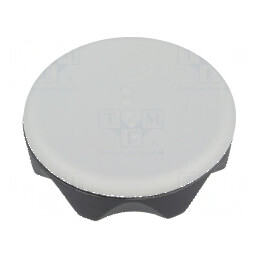 Buton de reglare tehnopolimer PA Ø 56mm H 29mm capac gri | Electronic-mag.ro | Componente Electronice