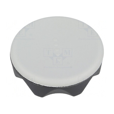 Buton de reglare tehnopolimer PA Ø 56mm H 29mm capac gri | Electronic-mag.ro | Componente Electronice