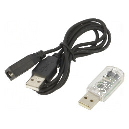 Adaptor USB 1.1 IrDA cu mufă A transparentă | Electronic-mag.ro | Componente Electronice