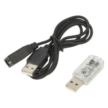 Adaptor USB 1.1 IrDA cu mufă A transparentă | Electronic-mag.ro | Componente Electronice