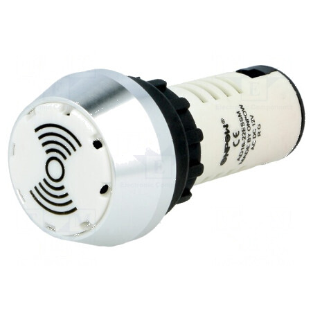 Semnalizator acustic 80dB cu LED 12V IP40 Ø22mm max.6mm | Electronic-mag.ro | Componente Electronice