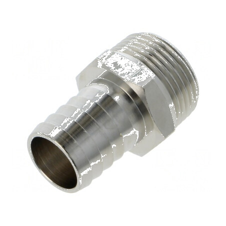 Conector filetat din alamă nichelată 25mm | Electronic-mag.ro | Componente Electronice