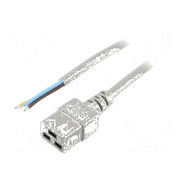 Cablu IEC C19 mamă 3x1,5mm2 3m gri 16A 250V PVC | Electronic-mag.ro | Componente Electronice