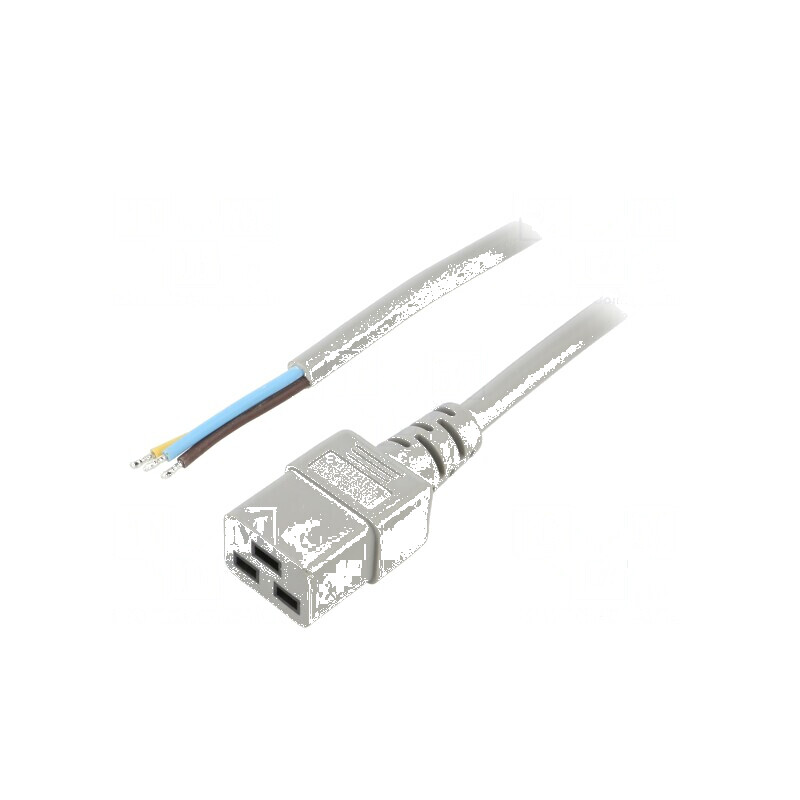 Cablu IEC C19 mamă 3x1,5mm2 3m gri 16A 250V PVC | Electronic-mag.ro | Componente Electronice Cablu IEC C19 mamă 3x1,5mm2 3m gri 16A 250V PVC | Electronic-mag.ro | Componente Electronice
