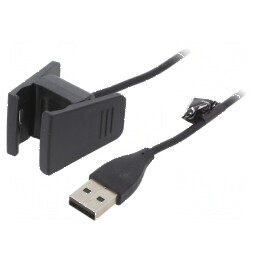 Cablu de încărcare smartwatch 1m 1A negru | Electronic-mag.ro | Componente Electronice